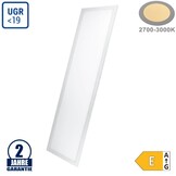 36W 120x30cm LED Panel 100Lm/W UGR19 Warmweiß