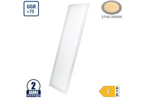 36W 120x30cm LED Panel 100Lm/W UGR19 Warmweiß
