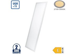 36W 120x30cm LED Panel 100Lm/W UGR19 Warmweiß