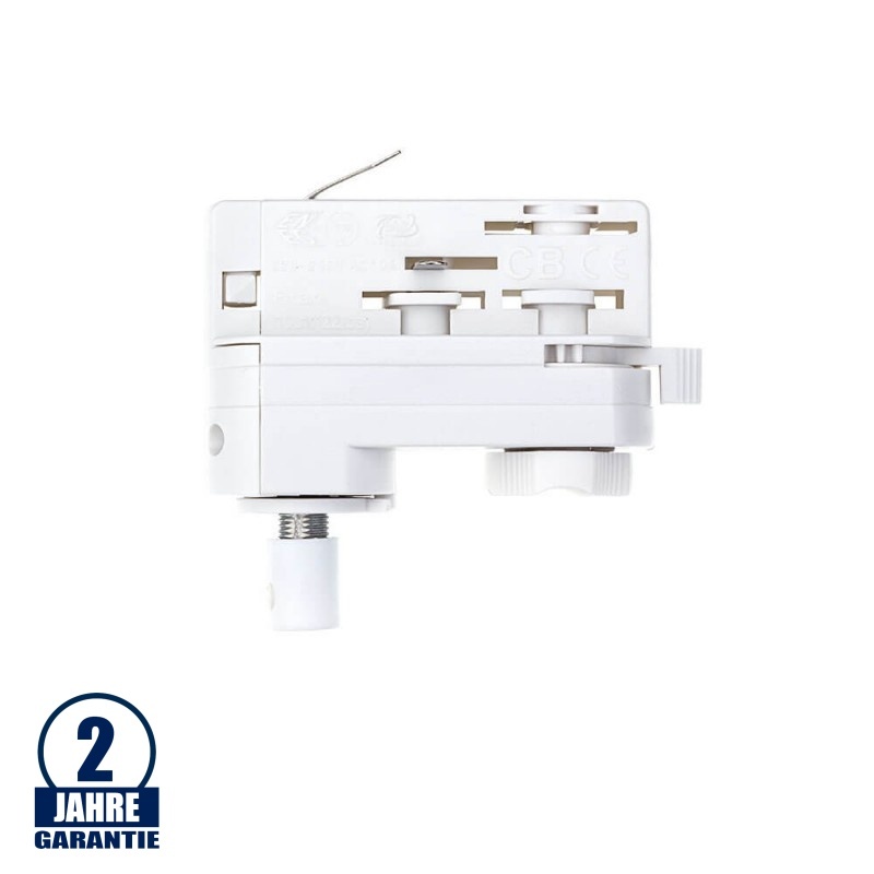 Leuchtenadapter für 3 Ph. Stromschienensystem weiß