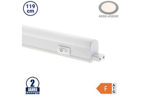 13W LED T5 Röhre mit Gehäuse und Schalter 119cm Neutralweiß