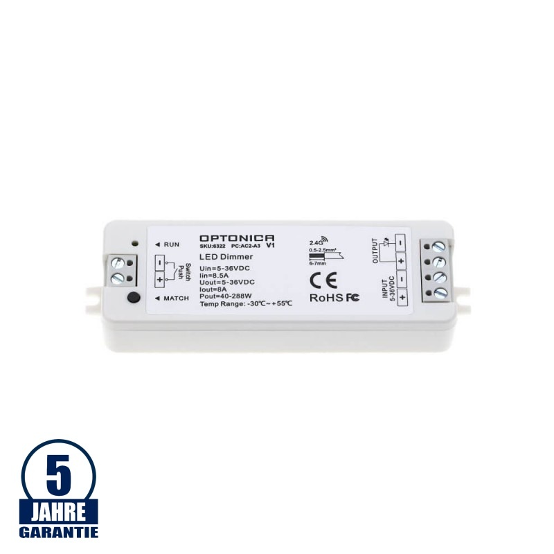 LED V1 Single Color Controller 8A 1Kanal