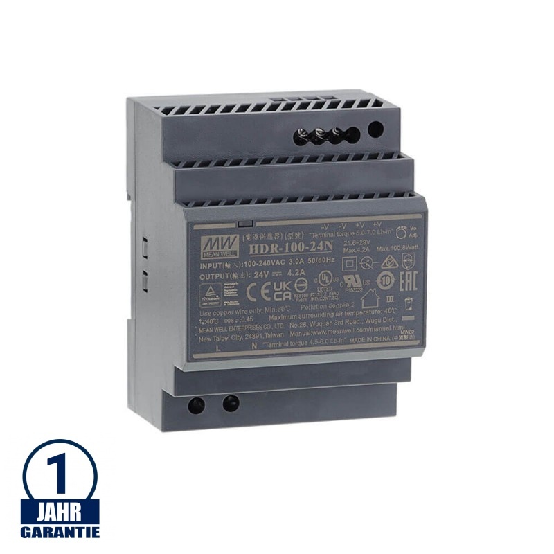 MEAN WELL 100W 24V DC DIN-Hutschienen Netzteil