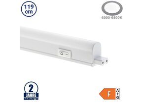 13W LED T5 Röhre mit Gehäuse und Schalter 119cm Kaltweiß