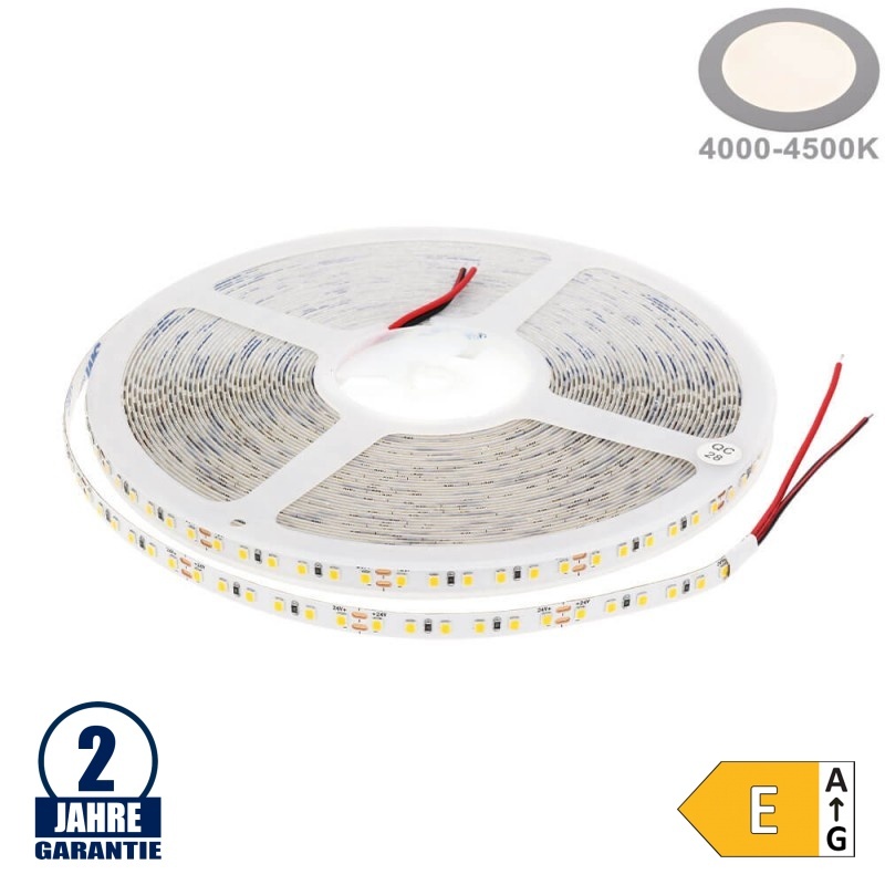 120SMD/m 9W/m 24V LED Streifen 2835 Neutralweiß 20m Rolle