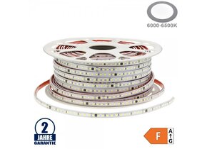 120SMD/m 9W 230V LED Streifen 2835 Wassergeschützt Kaltweiß 1m