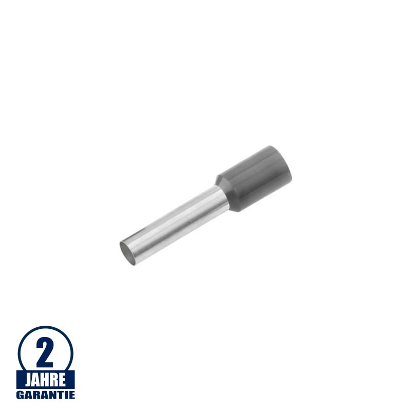 Aderendhülsen isoliert 0,75mm²/8mm grau DIN 46228 100er Pack