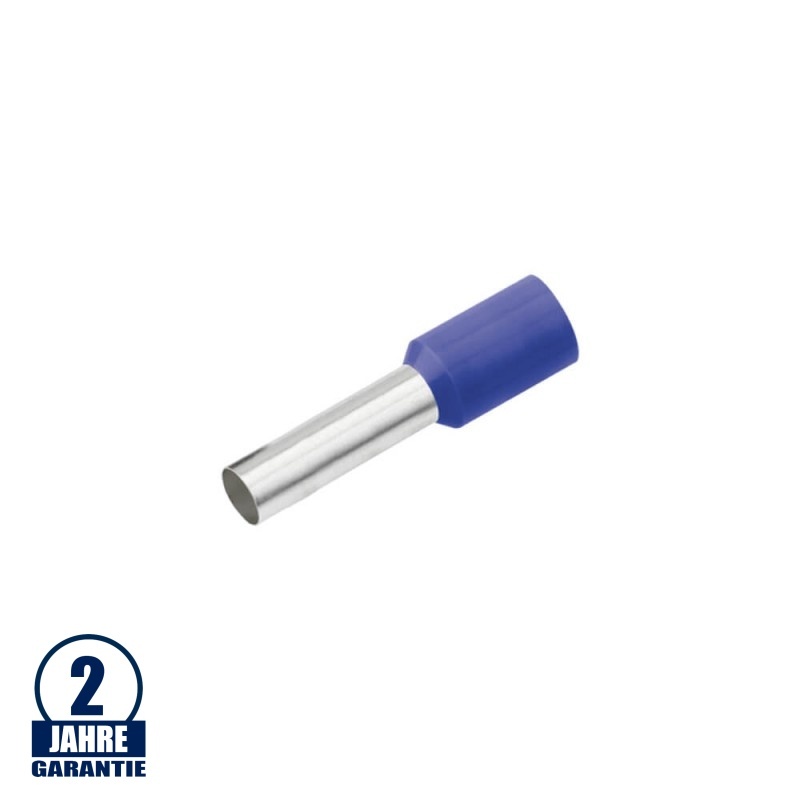 Aderendhülsen isoliert 2,5mm²/8mm blau DIN 46228 100er Pack