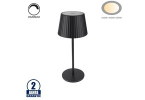 2,5W Tischleuchte Solar wiederaufladbar Schwarz