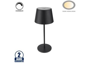 2,5W Tischleuchte Solar wiederaufladbar Schwarz