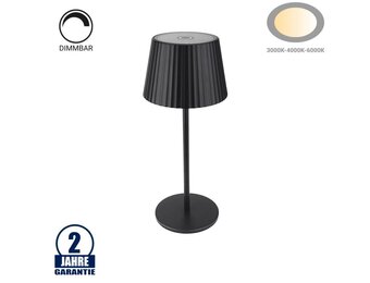 2,5W Tischleuchte Solar wiederaufladbar Schwarz