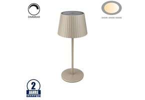 2,5W Tischleuchte Solar wiederaufladbar Beige