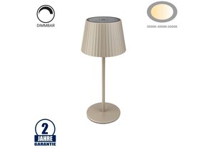 2,5W Tischleuchte Solar wiederaufladbar Beige