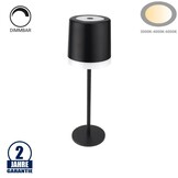 2,5W Tischleuchte wiederaufladbar Schwarz