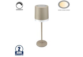 2,5W Tischleuchte wiederaufladbar Beige
