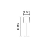 2,5W Tischleuchte wiederaufladbar Beige
