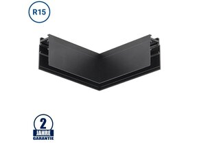 Eckstück R15 Aufbau für 48V Stromschiene Magnetic Line Schwarz