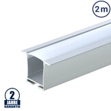LED Profil Deckeneinbau eloxiert 2m SET OP