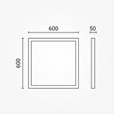 LED Panel Rahmen 600 x 600 mm Aluminium Weiß