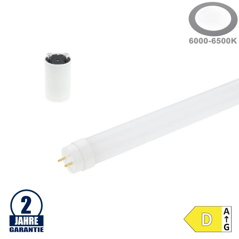 22W LED T8 Röhre 150cm Kunststoff HL mit Starter Kaltweiß