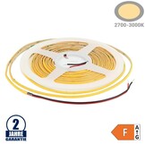 384LED/m 7W/m 24V Slim COB LED Streifen Warmweiß 5m