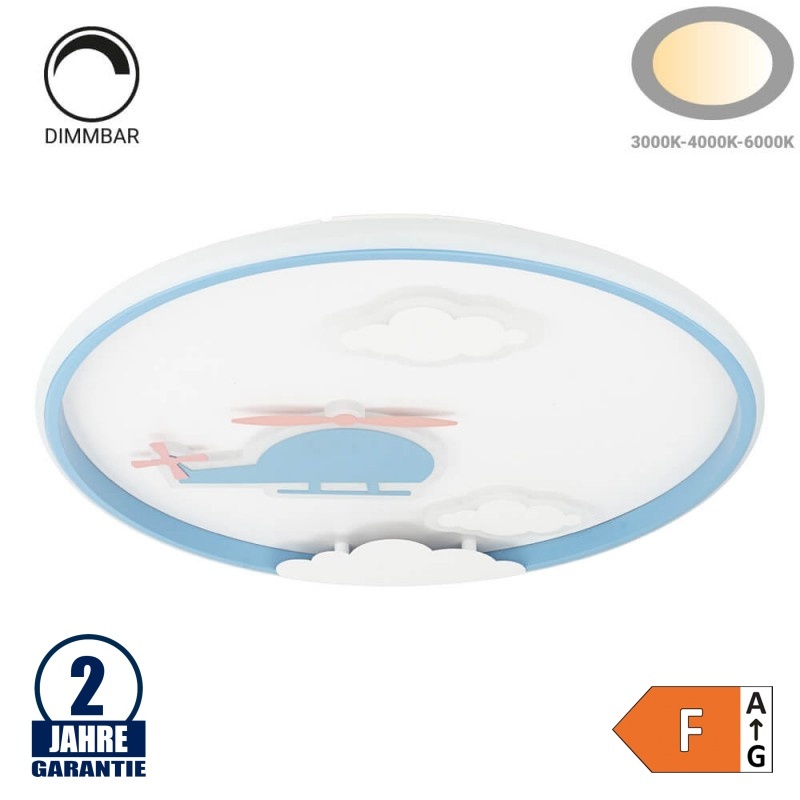 78W LED Deckenleuchte Kinderzimmer Rund CCT