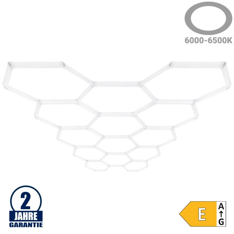 456W LED Hexagon Deckenleuchte 14-teilig