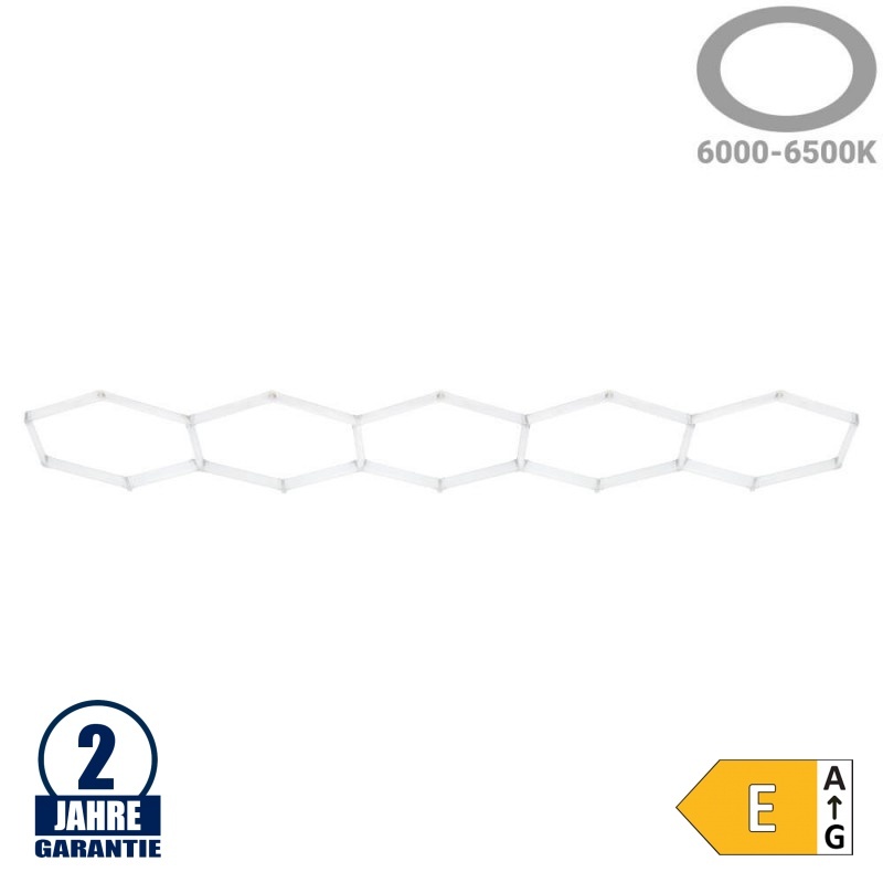 199W LED Hexagon Deckenleuchte 5-teilig