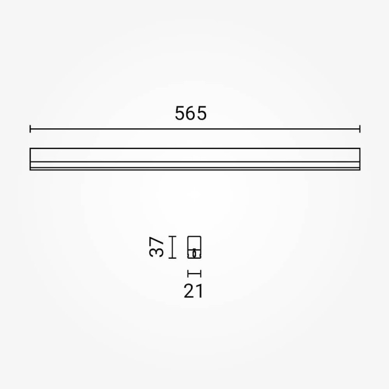 9W LED Einzelleuchte für Hexagon-Leuchtensystem 57cm