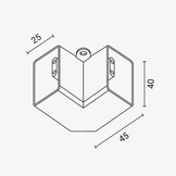 L-Verbinder für Hexagon-Leuchtensystem