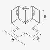 X-Verbinder für Hexagon-Leuchtensystem