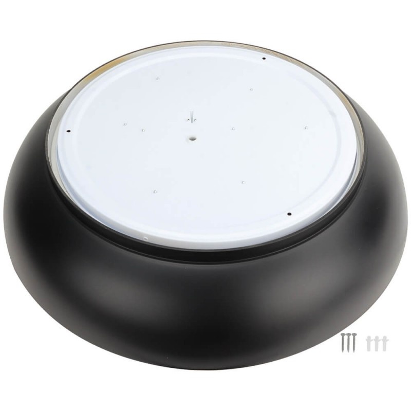 24W LED Deckenleuchte Schwarz Holzoptik CCT