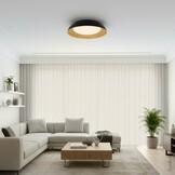 24W LED Deckenleuchte Schwarz Holzoptik CCT