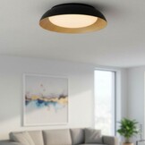 24W LED Deckenleuchte Schwarz Holzoptik CCT