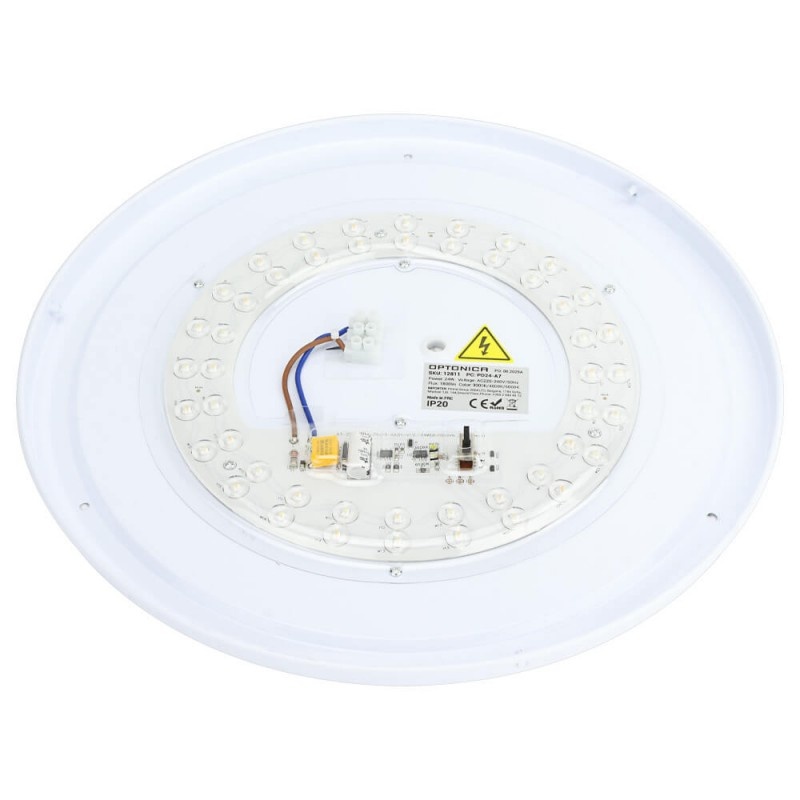 24W LED Deckenleuchte Weiß Holzoptik CCT