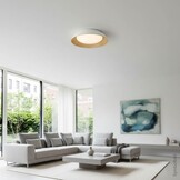 24W LED Deckenleuchte Weiß Holzoptik CCT