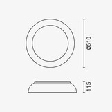 24W LED Deckenleuchte Weiß Holzoptik CCT