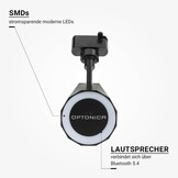 11W 1Ph. Schienenstrahler RGB mit Lautsprecher