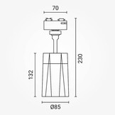 11W 1Ph. Schienenstrahler RGB mit Lautsprecher