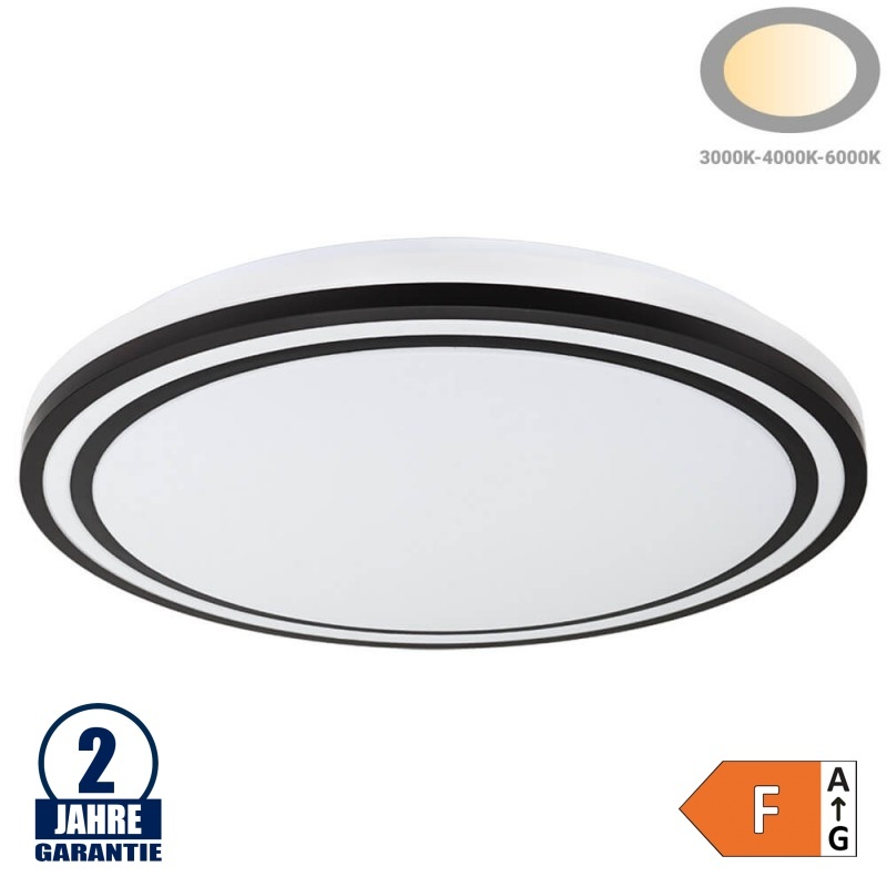 36W LED Deckenleuchte Schwarz CCT