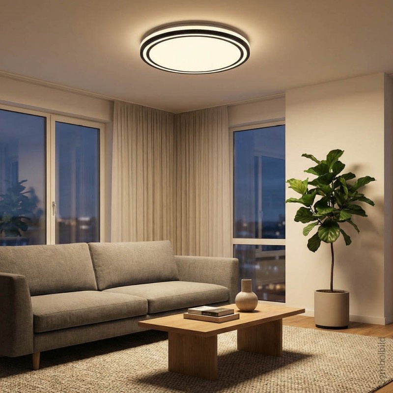 36W LED Deckenleuchte Schwarz CCT