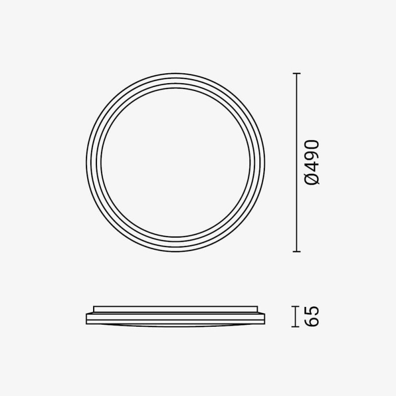 36W LED Deckenleuchte Schwarz CCT