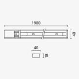 1 Ph. Stromschiene für LED Schienenstrahler Schwarz 198cm