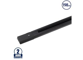 1 Ph. Stromschiene für LED Schienenstrahler Schwarz 198cm