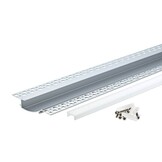 LED Wandeinbauprofil 98x19mm Eloxiert Trockenbau 2m SET