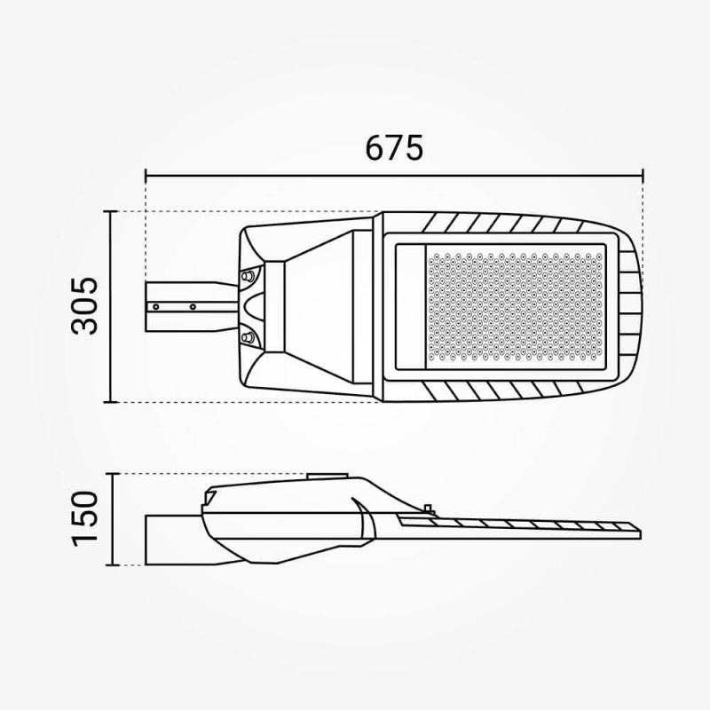 200W LED Straßenleuchte 5700K 100LM/W BRIDGELUX3030