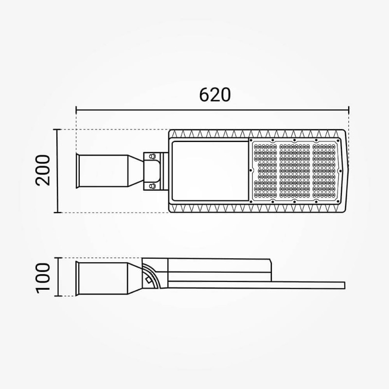 120W Straßenleuchte 140LM/W Kaltweiß