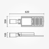 120W Straßenleuchte 140LM/W Kaltweiß
