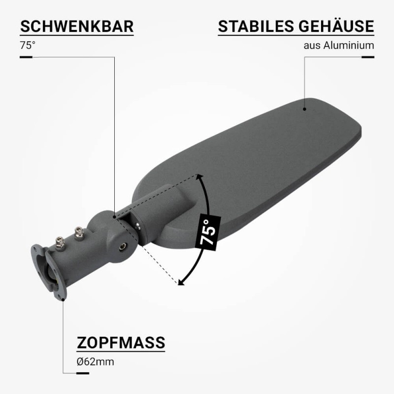 150W LED Straßenleuchte Warmweiß IP65