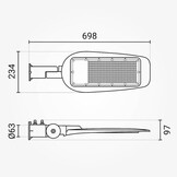 200W LED Straßenleuchte Kaltweiß IP65